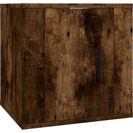 Mobile TV multimediale scaffale per televisione televisione buffet sala da pranzo soggiorno camera da letto a parete rovere affumicato 40 x 34,5 x 40 cm marrone 020028128