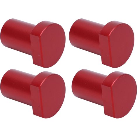 4 Stück Werkbankhaken, 19 mm Durchmesser, Werkbankzapfen aus hochfester Aluminiumlegierung, rot, für Holzbearbeitung (1/5)