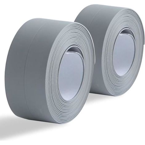 Bande d'étanchéité autocollante - PVC - Blanc - Résistante à l'eau - Installation facile - Anti-moisissures (1/4)