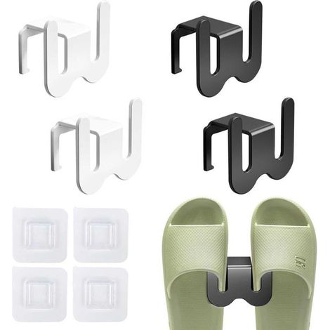 Lot de 4 porte-chaussures muraux, étagère à chaussures, étagère à chaussures, étagère à chaussures à suspendre, organisateur de chaussures à suspendre, gain de place, étagère à chaussures (1/5)
