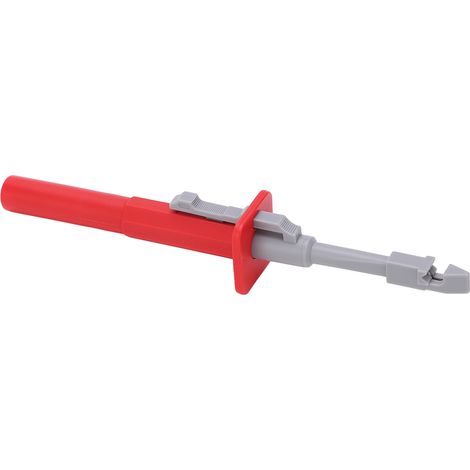 J.30020 Kabellose Bohrsonde mit Klemme, verlust- und bruchsicher, mit 4-mm-Klinkenstecker für Multimeter, rot (1/5)