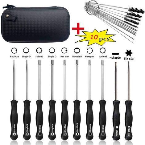 Outils de Réglage de Carburateur Réglage Tronçonneuse Tournevis Reglage Carburateur Tronconneuse 2 Temps Tournevis Pacman/Single D pour Poulan Husq STHIL Echo Débroussailleuse (1/5)