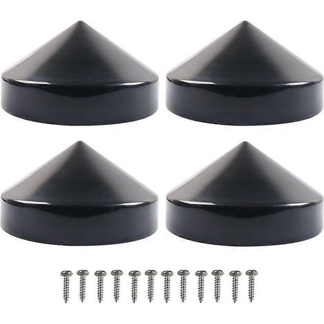 Compatible avec 4 capuchons et cônes de pieux de quai de chargement de navires, capuchons de colonnes de quai de protection coniques de 9 x 9 x 4,92 pouces, capuchons de poteaux à bord conique de tour (1/5)