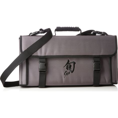 KAI Shun custodia per coltelli Premium grande per 9 coltelli grandi e 8 piccoli, dimensioni aperta 102 x 49 cm, chiusa 50 x 27 x 10 cm - Custodia per coltelli da chef (1/5)