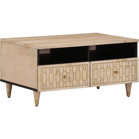Couchtisch 80x54x40 cm Massivholz Mango