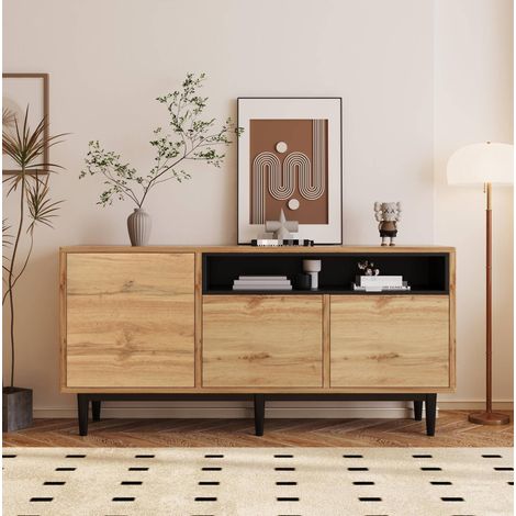 MEUBLIV Aparador de almacenaje 60x40x120 cm roble – 2 puertas y 2 cajones (1/5)