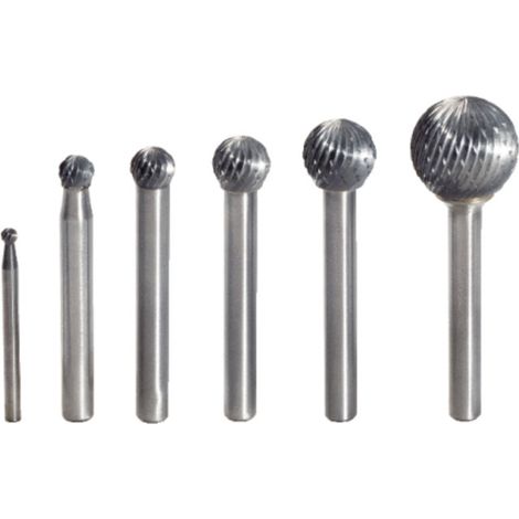 KS Tools HM Kugel-Frässtift Form D, 6mm (1/4)
