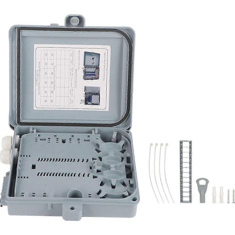 Boîtier de terminaison fibre optique 12 cœurs, coffret de distribution FTTH étanche IP65 pour extérieur (1/4)