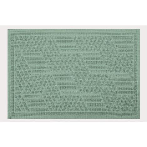 Tapis de bain Coton CUBO 50x80cm Vert Basil Spirella (1/5)