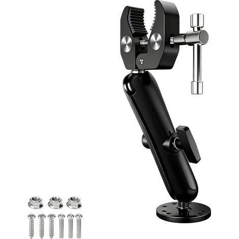 Soporte estabilizador para motor de arrastre, giratorio 360°, reduce las vibraciones (Ø14–50 mm, negro) (1/5)