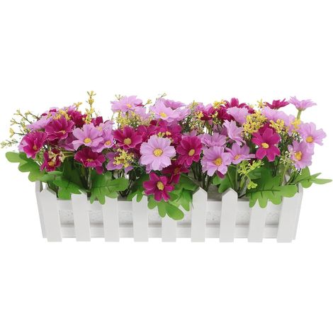 Fleurs Artificielles Marguerites en Pot Clôture 30 Tiges Violet Décoration Intérieure et Extérieure Plantes Artificielles pour Mariage Jardin et Véranda (1/5)