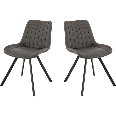 Chaises de bistrot en simili Jacky (lot de 2) (1/5)