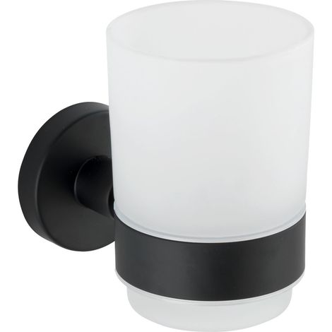 Bicchiere portaspazzolini Uno Bosio Black WENKO