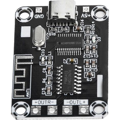 Carte d'amplificateur Bluetooth numérique PAM8403, boîtier mini, alimentation USB TYPE-C, 5 W (1/5)