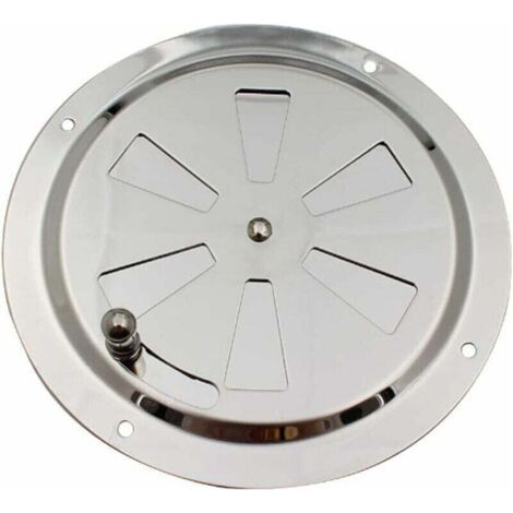 Grille de Ventilation Rond, Ouverture d'aération réglable Évent d'Aération en Acier Inox Entrée et évacuation d'air (1/3)