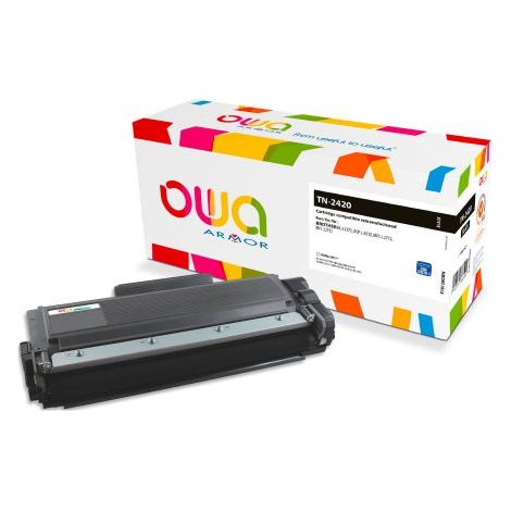 Toner Owa compatible Brother TN2420 haute capacité noir pour imprimante laser
