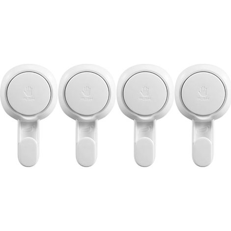 Suction cup clothesline, 4 removable plastic hooks, no drilling required, 5kg capacity, suitable for kitchen and bathroom.