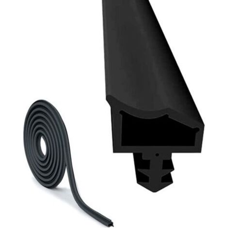 Joint de porte caoutchouc 10M – Réduction bruit et poussière – Largeur rainure 4mm – Profondeur rainure 7mm – Pliage rainure 12mm – PVC haute qualité