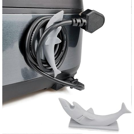 Attache-câble pour appareils électroménagers, serre-câble en silicone (gris, lot de 2) (1/5)