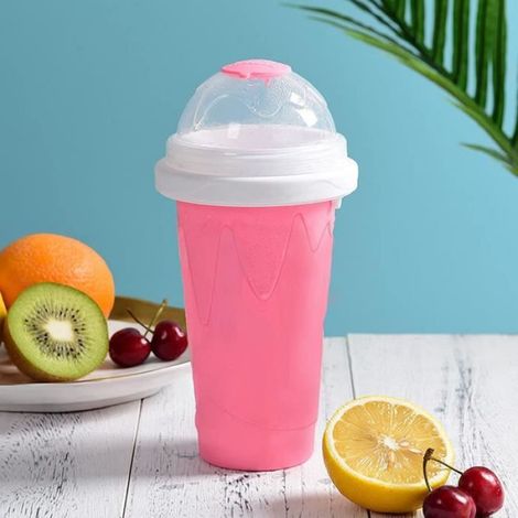 Tasse de Smoothie Glacé en Silicone, Coupe Slushie Réutilisable, Cadeau d'été pour les Enfants (1/4)