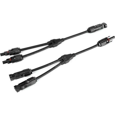 1 e Y-Stecker, Solar-PV-Kabel, männlich, weiblich, Solarpanel-Kabel M/F/F und F/M/M, Y2-Abzweigstecker, 1 Y-förmige Photovoltaik-Stecker (1/4)