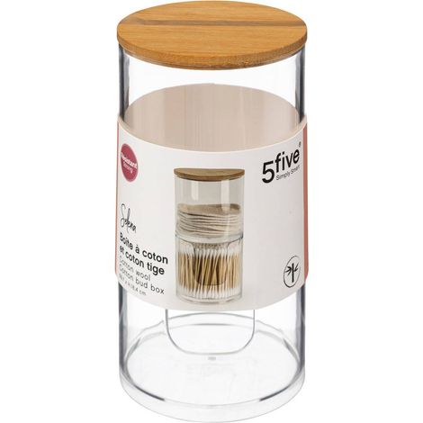 Dispenser per cotton fioc in bambù selena - 5five (1/3)