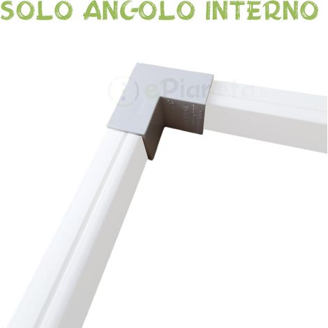 2 mt Canalina per cavi elettrica 15x10 mm in plastica passacavi bianco coprifili a parete con copertura SOLO ANGOLO INTERNO
