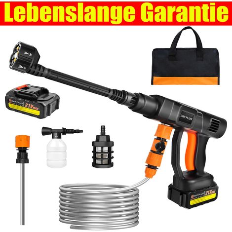 Nettoyeur Haute Pression Sans Fil 21V – 450Bar, Buse 6-en-1. Tuyau 5m. Modèle (1 Batterie). (1/5)