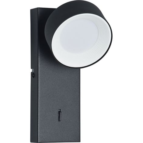 Applique murale LED FONTEN, boîtier en aluminium noir sablé ITALUX WL-47380-1-BK (1/2)