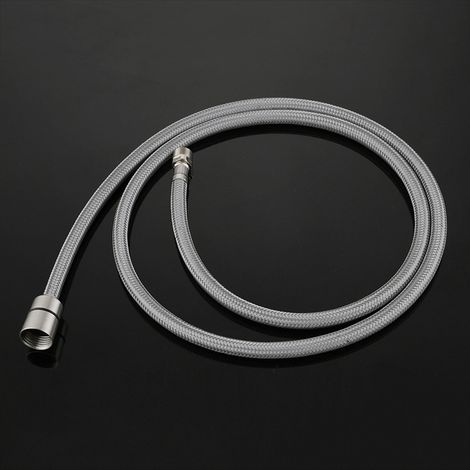 Tuyau extractible de robinet en nylon tressé gris de 1,5 mètre avec écrou en cuivre 15×1, modèle extractible antidéflagrant (1/4)