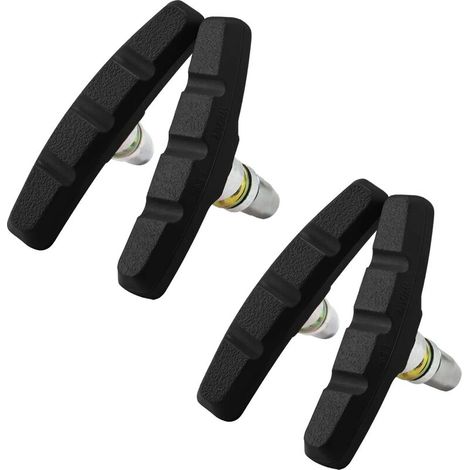 2 Paires V-Brake Patins de Frein 70mm V Bike plaquettes de frein de vélo avec écrous hexagonaux et entretoises Ensemble de blocs de Frein Vélo Set 70 mm VSP70 (BLACK) (1/5)
