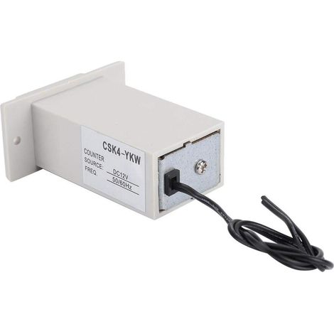 Compteur d'impulsions électromagnétiques à grande vitesse avec compteur d'instruments secondaire 5 chiffres 0-99999 pour le comptage d'impulsions électriques industriel (CSK4-YKW)(DC 12V) (1/5)