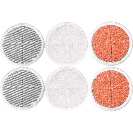 Ensemble de 6 lingettes de rechange pour balai Bissell Spinwave 2039A 2124 (Comprend 2 lingettes douces + 2 lingettes de nettoyage + 2 lingettes de nettoyage robustes) (1/5)