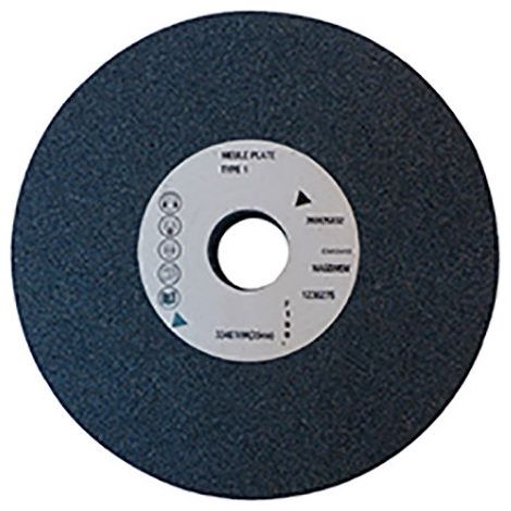 Fartools – Meule à touret 200mm – Alésage 32mm – Épaisseur 25mm – Grain 60 pour ébavurage et affûtage métaux tendres – Corindon gris (1/2)