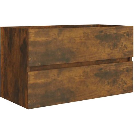 Maison Exclusive - Mueble lavabo madera contrachapada roble ahuma (1/5)