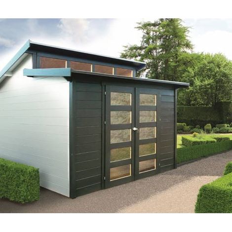 Abri de jardin MILANO en bois 8,58 m², Plancher Non (1/5)