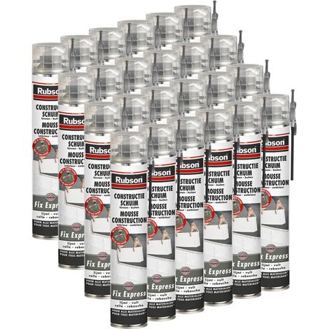 RUBSON Lot de 24 Mousses construction 750ml Fix Express