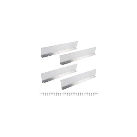 Lot De 4 Gouttières Droites en Aluminium pour Gouttières, Mini Gouttières pour Abris, Bande De Toit pour Gouttière, Gouttière pour Abri De Jardin Carport Terrasse