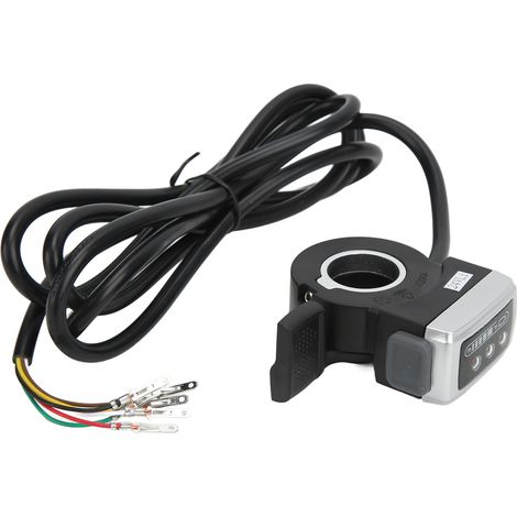 Kabelgebundener Daumenschalter mit Batterieanzeige, 22-mm-Öffnung für Elektrofahrräder und -roller, 24 V (1/5)