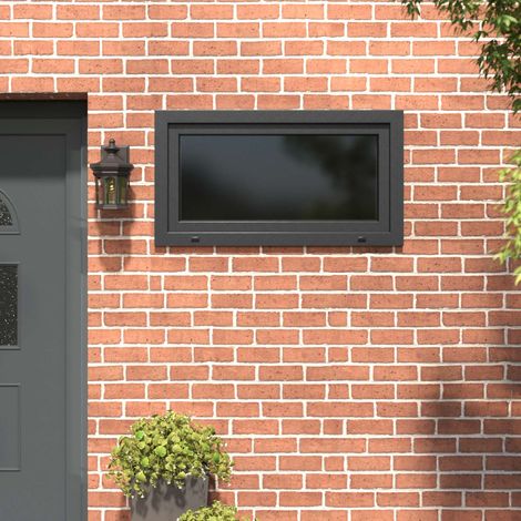 vidaXL Fenêtre de sous-sol RISOR 110 x 50 cm PVC et verre Anthracite