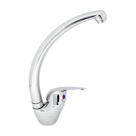MISCELATORE LAVELLO MONO CANNA ALTA PARIGI EFFE  OTTONE CROMATO