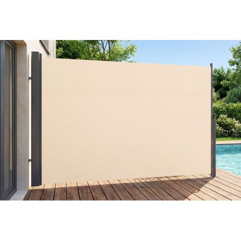 Sichtschutz für den Außenbereich PILAT ausziehbar 5 x 1,8 m beige