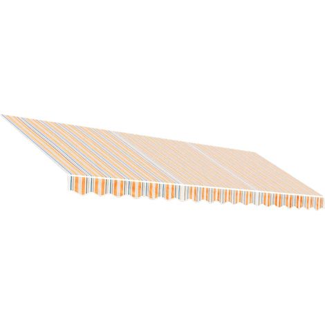 Tissu de remplacement pour auvent,Toile de remplacement rayures multicolores 4,5x3 m CFW48079 (1/5)