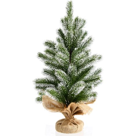 Mini albero di Natale 50cm in PE con base in cemento per scrivania (1/4)