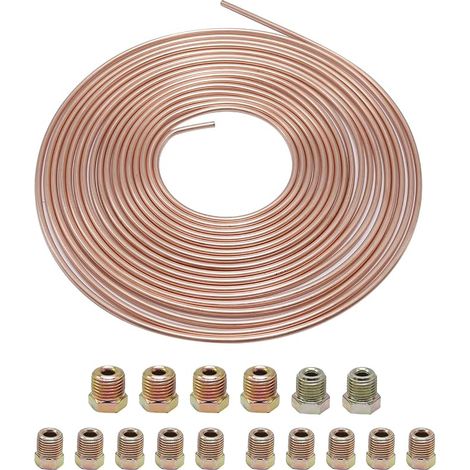 Car Brake Hose Copper Coated Brake Line Kit with Nut Fittings (1/5)