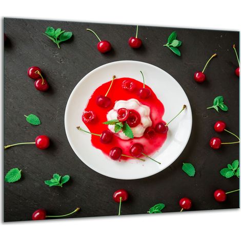 PLAQUE DE PROTECTION EN VERRE POUR CUISINIÈRE 60x52 FRUIT (1/5)