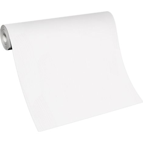 BRICOFLOR Papier Peint uni blanc pour couloir Papier Peint intissé blanc Tapisserie moderne unie pour cuisine, salle de bain & plus (1/5)