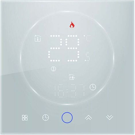 Thermostat mural intelligent 3 A avec affichage LED numérique programmable pour chauffage au sol et eau chaude (1/4)