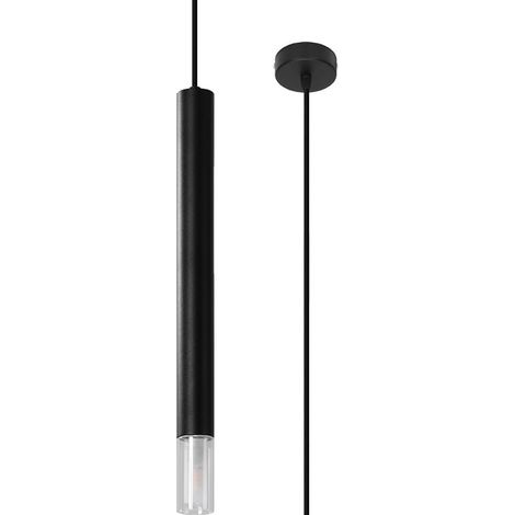 Sollux Lighting Wezyr Lámpara de techo suspendida delgada, negra, 1x G9 (1/5)