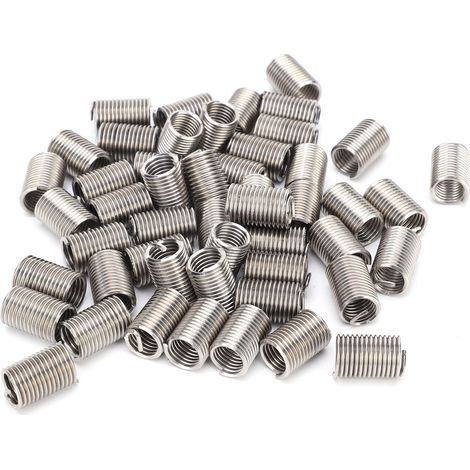 50 inserts filetés M10 x 1,5 2,5D, douilles hélicoïdales de réparation, kit de visserie protectrice pour écrous, manchons de renfort, acier inoxydable (1/5)